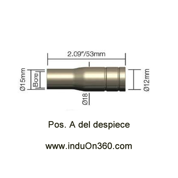 Tobera Boquilla Botella Antorcha MIG PRO 150A/140A