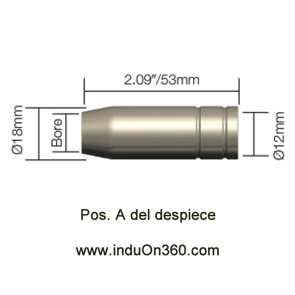 Tobera Boquilla Cónica Antorcha MIG PRO 150A/140A