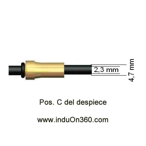 Sirga de Polyamida 4m. 1,0-1,2mm. Para Antorcha MIG PRO 150/240/250/360