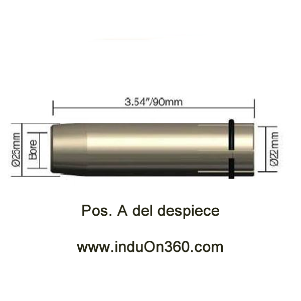 Tobera Boquilla Cónica para antorcha MIG PRO 400A aire