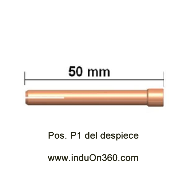 Porta-Tungstenos estándar. Antorcha TIG PRO 17/18/26. Diámetro 3,2 mm.