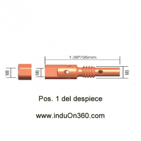 Porta Puntas M6 para Antorcha MIG PRO 240 Aire y Agua