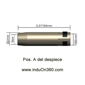 Tobera Boquilla Cilindrica para antorcha MIG PRO 360A aire