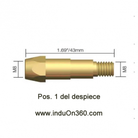 Porta Puntas M8 Para antorcha MIG PRO 400A aire