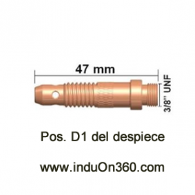 Difusor estándar. Antorcha TIG PRO 17/18/26. Diámetro 1,0 mm.