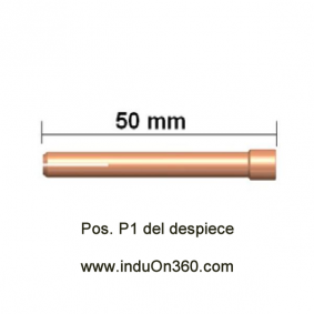 Porta-Tungstenos estándar. Antorcha TIG PRO 17/18/26. Diámetro 1,0 mm.