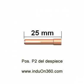 Porta-Tungstenos estándar pequeño. Antorcha TIG PRO 9/20. Diámetro 1,6 mm.
